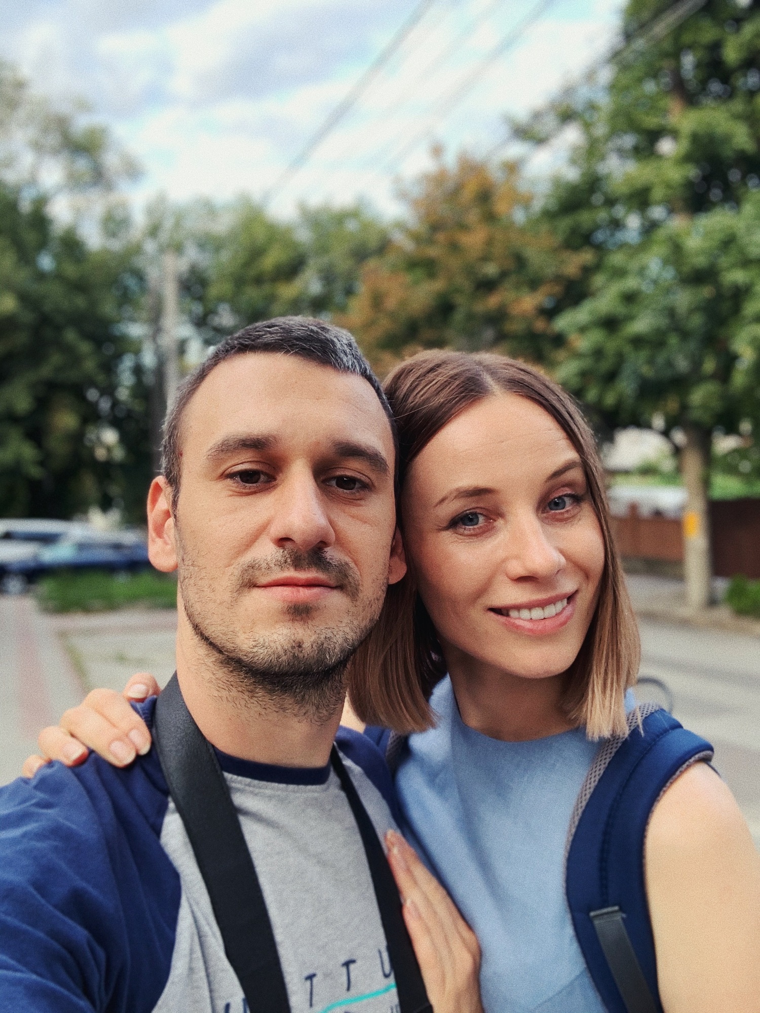 Happy casual couple portrait